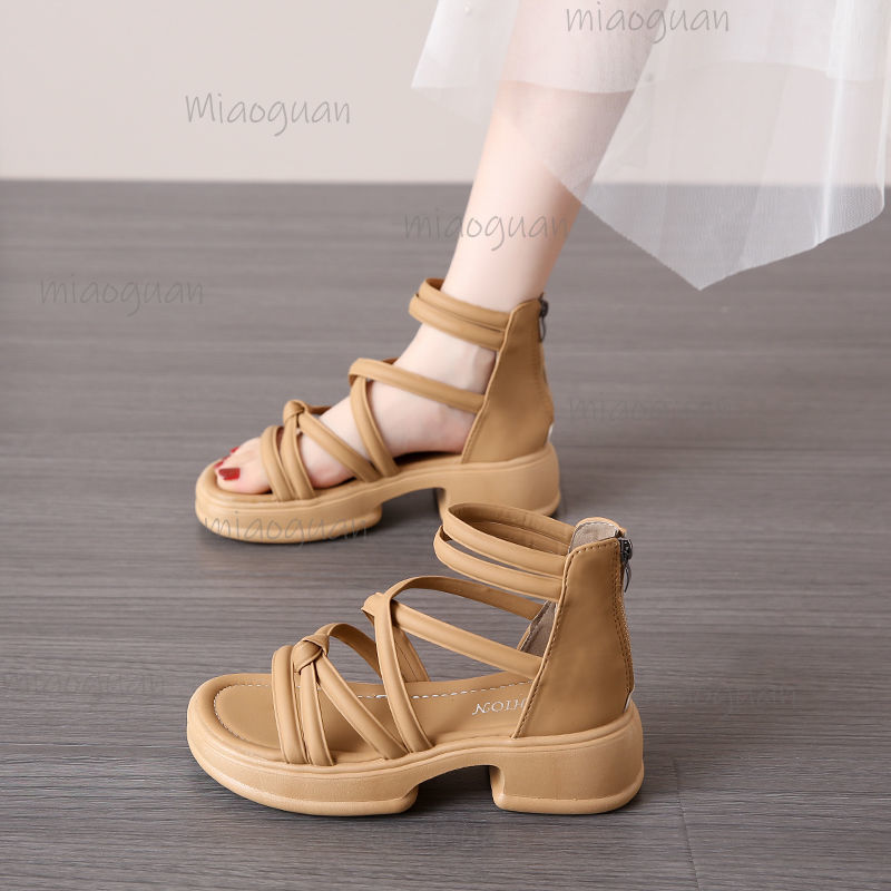 5CM Thick Heel Women Sandals S - đánh giá và giá Streetwear Zipper