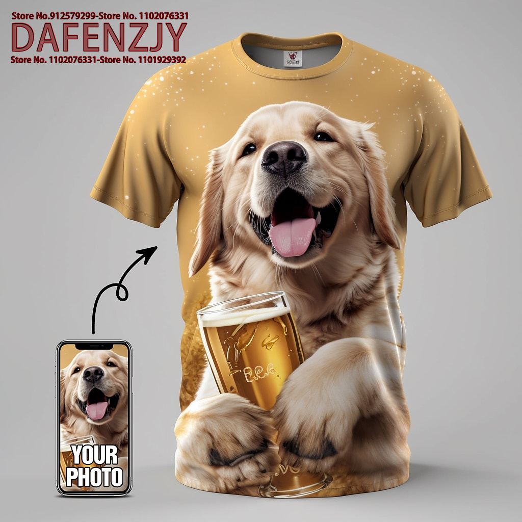 Custom Funny Pet Photo 3D All  - đánh giá và giá Streetwear Brand T Shirt