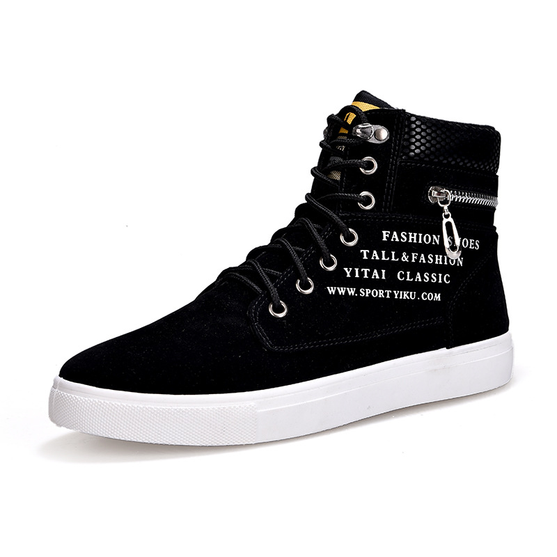 Men's Black High-Top Sneakers  - đánh giá và giá Streetwear Zipper