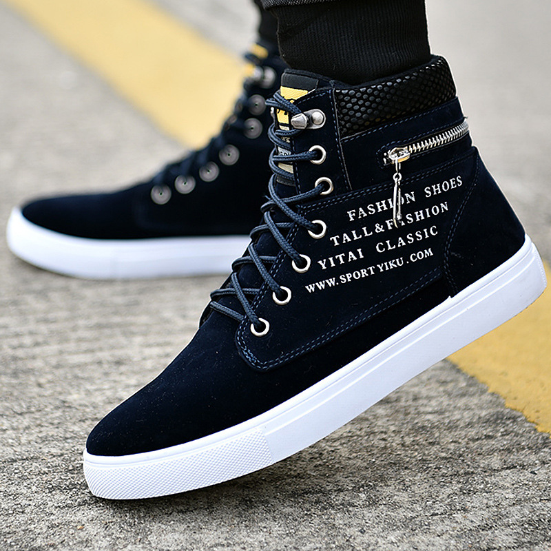 Men's Black High-Top Sneakers  - đánh giá và giá Streetwear Zipper